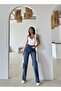 Women's Blue Stone-Detail Chic Palazzo Pants - 5