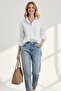 Women's White Classic Regular Fit Shirt Collar Buttoned Long Sleeve Elegant Shirt – Women's Shirt - 5