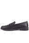 - Black Color Genuine Leather Laceless Women's Casual Shoes 261-25By042121V - 3