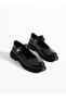 Clash Black Patent Leather Velcro Women's Loafer with Hard Hat - 4