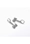 Double Axe Design Ring-Through 316L Stainless Steel Earrings Pair - 4