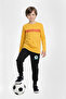 Fan Color Themed Boys' Top and Bottom Set with Elasticated Legs - 5