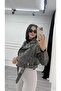 Anthracite Belted Lined Distressed Leather Biker Short Jacket - 3