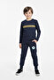 Fan Color Themed Boys' Top and Bottom Set with Elasticated Legs - 5