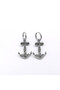 Sailor Anchor Dangle Ring Unisex 316L Stainless & Tarnish-Free Steel Earrings Pair - 2