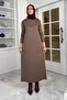 Öykü Çelik Knitted Sweater Dress Milky Coffee - 3