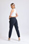 Women's Burgundy Pocketed 3 Thread Ribbed Sweatpants - 8