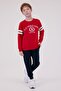 Boys' Cotton 3 Thread Red Crew Neck Bottom-Top Set Q3Pkl3Kk12 - 4