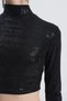 Sparkly Sequin Glittery Invitation Party New Year Dance Night Club Glittering Shiny Long Sleeve Crop Blouse - 6
