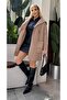 Women's Plus Size Hooded Button Detailed Pocket Lamb Coat Jacket 25031 - 7