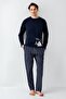 Men's Family 100% Cotton 4 Seasons Crew Neck Long Sleeve Plaid Pajama Set