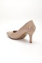 Plus Size Women's Stiletto Thin Heeled Shoes Patent Leather V-Face - 5
