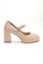 Women's Thick Platform Heeled Shoes with Patent Leather Upper - 3