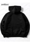 Tracksuit Set Sweatshirt Jogger - Black-Gray Printed Oversize Hooded Hoodie - 5