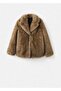 Fur-Like Flap Coat - 3