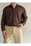 Old Money High Quality Modal Fabric Shirt Brown - 7
