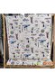 Marine Patterned Water and Stain Repellent Panama Linen Small-Scale Premier Duck Fabric Cloth 100X180 - 4
