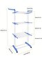 Clothes Drying Rack, 4-Tier Foldable Laundry Drying Rack, Stainless Steel Garment Clothes Dr - 2