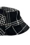 Black & White Unisex Soft-Textured Thick Bucket Hat Black & White Patterned Cashmere Soft Winter Hat - 7