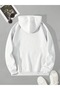 Unisex White Cats Are Best Friends Printed 3 Thread Hoodie Sweatshirt - 2