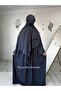 Tesettür Asel Suit Dress Souffle Veil 3-Piece - 4