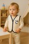 Baby Fleece Vest, Unisex Embroidered Baby Vest, Winter Baby Clothing, Panda Embroidered Baby Vest - 4