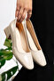 Women's Wrinkled Patent Leather Patterned Light Heeled Shoes (Including 41/42/43 Special Large Size)