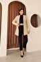 Women's Cashmere Jacket Cream Color. - 5