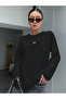 Women's Minimal Ribbon Printed Long Sleeve T-Shirt - 3
