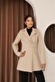 Women's Cashmere Jacket Cream Color. - 6