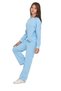 Girls' Palazzo Pants with Elastic Waistband, 3-Thread Cotton Raglan Sleeve School Tracksuit Set - 2