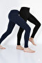 |   Super 2-Pack Navy Blue and Black Thermal Winter Men's Tights - 7