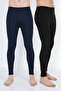 |   Super 2-Pack Navy Blue and Black Thermal Winter Men's Tights - 5