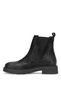 D25Kb-8335 Women's Genuine Nubuck Leather Chelsea Boots Black - 3