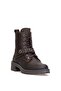 D25Kb-8410 Women's Genuine Nubuck Leather Heeled Boots Brown - 2