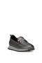 D25Ka-7055 Women's Genuine Leather Casual Shoes Platinum - 2