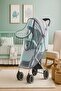 Luxury Black Zippered Baby Stroller Rain Cover { Compatible with All Baby Strollers } - 2