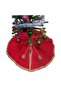 Christmas Tree Skirt, Pine Tree Foot Mat Cover, Red Color, Plush 70 cm - 8