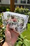 White Butterfly Patterned Makeup and Travel Bag - 4