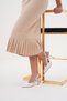 White Skin 8.5 cm Pointed Toe Stiletto Thin Heels Women's Shoes