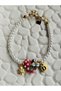 New Year's Heart Murano, Zircon Snowflake and Letter Detailed Bracelet - 2