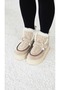 Melinta Women's Suede Fur Detailed Platform Sole Beige Boots - 2