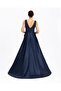 V-NECK JACQUARD MAXI EVENING DRESS - 7