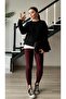 Black Crew Neck Wool Basic Sweater - 2