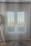 Intense Silvery Silver Steel Tulle Curtain |   1/3 Frequent Pleated Lead-Free |   Stylish Model Suitable for Every Room - 5