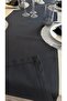 Aura Cotton Stain-Resistant Black Runner 1 Piece (Without Napkins) - 5