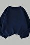 Unisex 3-Pack Navy Blue Gray Black Crew Neck Oversize Sweatshirt - 5