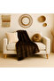 Fur Long-Haired Plush for 3-Person Sofa (1 Piece) 80*190cm (Coffee) Only Seat Cover Bed Throw - 4