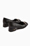 Gresa Black Buckled Short-Heeled Women's Shoes - 5