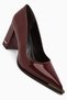 Bonny Burgundy Thick Heeled Women's Shoes